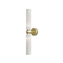 Luminosa Lighting Luminosa Antic Modern Up & Down Wall Lamp Gold 2Xg9 White Shade - thumbnail 1