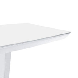 Furniture in Fashion Ilko High Gloss Bar Table Rectangular Glass Top In White - thumbnail 5