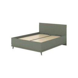 Arte Scandi Green & Oak Eu King Bed Frame - Stylish Scandinavian Bed With Slats, 180X200Cm - thumbnail 2