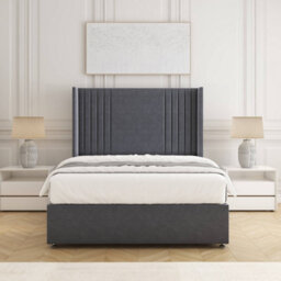 Bsspoke Cheshire Divan Bed Set Steel Plush Velvet With 54Inch Headboard No Mattress No Drawers In Double King 4Ft 6Ft - thumbnail 3