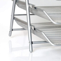 Zuvo Mesh Desk Organiser 3 Tier Letter Tray Organizer Office Desktop Document Paper File Storage Mesh Filling Collection For Home - thumbnail 3