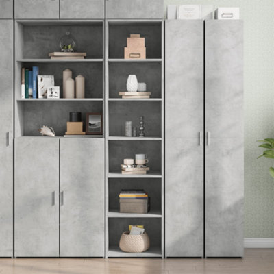 Berkfield Highboard Concrete Grey 45X41X185 Cm Engineered Wood - image 1