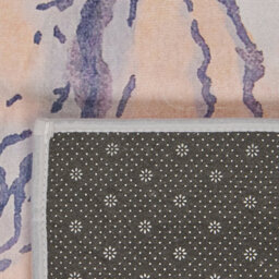 Beliani Area Rug, Abstract Marbled Beige And Blue Polyester, Low Pile, Anti-Slip Underlay, 140 X 200 Cm - thumbnail 3