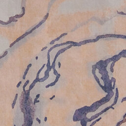Beliani Area Rug, Abstract Marbled Beige And Blue Polyester, Low Pile, Anti-Slip Underlay, 140 X 200 Cm - thumbnail 5