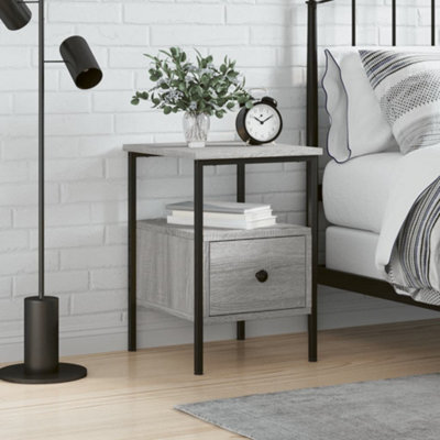 Berkfield Bedside Cabinet Grey Sonoma 34X36X50 Cm Engineered Wood - image 1