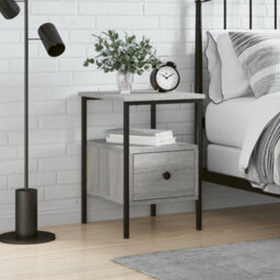 Berkfield Bedside Cabinet Grey Sonoma 34X36X50 Cm Engineered Wood - thumbnail 1