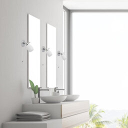 First Choice Lighting Set Of 2 Brom - Chrome Ip44 Pull Cord Bathroom Wall Lights - thumbnail 4
