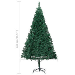 Berkfield Artificial Christmas Tree With Thick Branches Green 240 Cm Pvc - thumbnail 6