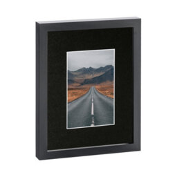 "Nicola Spring Photo Frame With 4"" X 6"" Mount - 8"" X 10"" - Black/black" - thumbnail 1