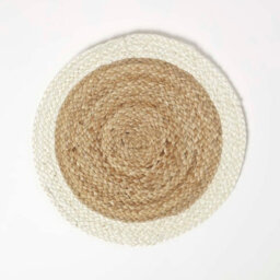 Homescapes Natural & Cream Braided Jute Handwoven Round Placemats Set Of 4 - thumbnail 4
