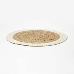 Homescapes Natural & Cream Braided Jute Handwoven Round Placemats Set Of 4 - thumbnail 5