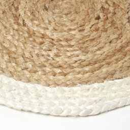 Homescapes Natural & Cream Braided Jute Handwoven Round Placemats Set Of 4 - thumbnail 3