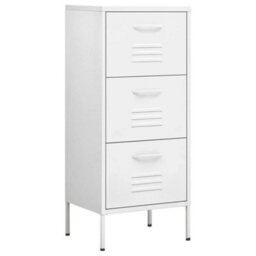 Vidaxl Storage Cabinet White 42.5X35X101.5 Cm Steel - thumbnail 2