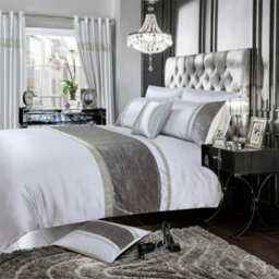 Intimates Black Chanelle Duvet Cover And Pillowcase Set Super King - thumbnail 2