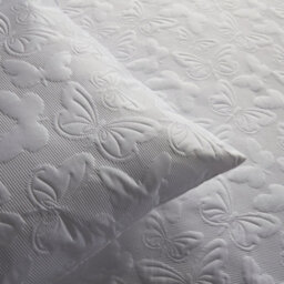 Serene Butterfly Garden White Pinsonic Soft Touch Duvet Cover Set - thumbnail 3