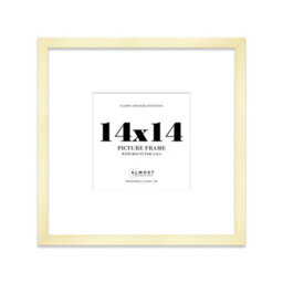"14X14"" Gold Picture Frame - 14X14"" Square Frame With 11X11"" Mount For 14X14""/11X11"" Pictures Art Deco Style Room Decor, 1 Pack" - thumbnail 1