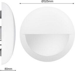 Paul Russells Led Slimline Bulkhead Light 12W 16W 20W 3Cct Ip65 White Eyelid Bezel Modern Flush Wall Ceiling Outdoor - thumbnail 6