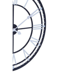 Orsina Unique Skeletal Wall Clock With Roman Numerals, Oversized Round Clock With Spade Hands, Retro Wall Clock - thumbnail 3