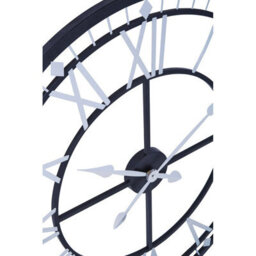 Orsina Unique Skeletal Wall Clock With Roman Numerals, Oversized Round Clock With Spade Hands, Retro Wall Clock - thumbnail 4