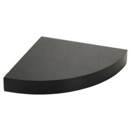 Urbn-Living Urbnliving 25Cm Height Black Floating Wooden Wall Mounting Corner Shelf Display Unit Mdf Shelf Book Storage - thumbnail 3