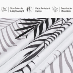 Aspire Homeware Printed Microfiber Duvet Cover Set, Palm Leaf Reversible, King, (L)220Cm X (W)230Cm - thumbnail 5
