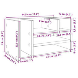Walplus Desk Organiser White 44.5X24X25 Cm Engineered Wood - thumbnail 9
