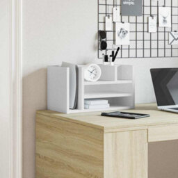 Walplus Desk Organiser White 44.5X24X25 Cm Engineered Wood - thumbnail 3