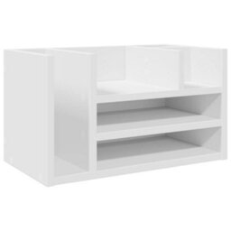 Walplus Desk Organiser White 44.5X24X25 Cm Engineered Wood - thumbnail 2