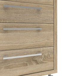Furniture To Go Prima Mobile 4 Drawer Cabinet In Oak - thumbnail 8
