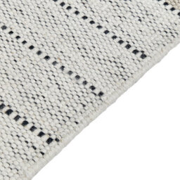 Wyld And Coco Hand-Woven Flat Weave Rug 80 X 150 Cm Beige And Black With Tassels - thumbnail 4