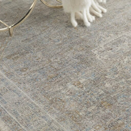 Cream Grey Traditional Luxurious Bordered Floral Rug Easy To Clean Living Room And Bedroom-300Cm X 381Cm - thumbnail 3