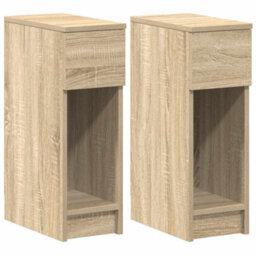 Berkfield Bedside Cabinets With Drawer 2 Pcs Sonoma Oak 20X36X60 Cm - thumbnail 2