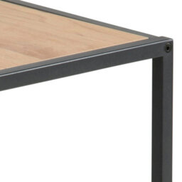 Furniture To Go Seaford Black Metal Nest Of Tables With Oak Top - thumbnail 7