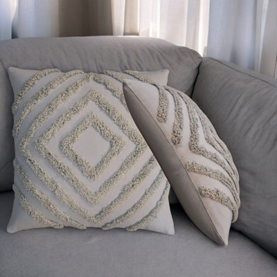 Artisan Furniture Solid Wood Tacy Grey Cushion Set Of 2 - image 1