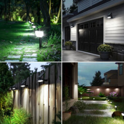 Lepro Outdoor Garden Spot Lights, 43 Led Solar Lights With Ip65 Waterproof, 2 Lighting Modes, Adjustable, Cool White Spotlights - thumbnail 8