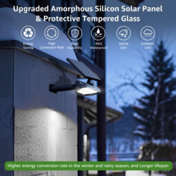 Lepro Outdoor Garden Spot Lights, 43 Led Solar Lights With Ip65 Waterproof, 2 Lighting Modes, Adjustable, Cool White Spotlights - thumbnail 2
