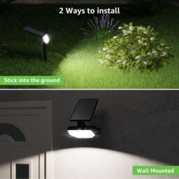 Lepro Outdoor Garden Spot Lights, 43 Led Solar Lights With Ip65 Waterproof, 2 Lighting Modes, Adjustable, Cool White Spotlights - thumbnail 7