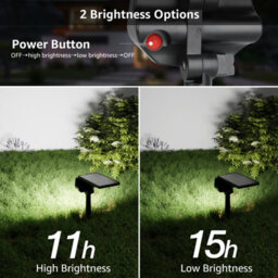 Lepro Outdoor Garden Spot Lights, 43 Led Solar Lights With Ip65 Waterproof, 2 Lighting Modes, Adjustable, Cool White Spotlights - thumbnail 4
