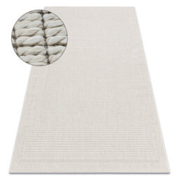 RugsX Carpet Origi 3727 Cream - Frame Flat-Woven Sisal String 116X170 Cm - thumbnail 1