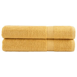 Berkfield Premium Towels Solund 2Pcs Gold 100X200Cm 600Gsm