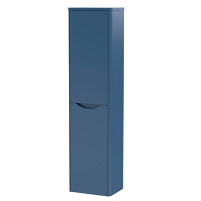 Dezine Thames 350mm Satin Blue Tall Storage Unit - image 1
