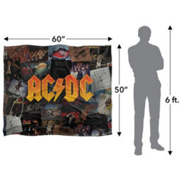 Acdc Silky Albums Supersoft Blanket Multicoloured (152Cm X 127Cm) - thumbnail 4