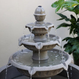Primrose Holms 4 Tier Circular Water Fountain In Grey - thumbnail 2