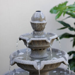 Primrose Holms 4 Tier Circular Water Fountain In Grey - thumbnail 3
