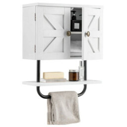 White Wall Mounted Bathroom Medicine Cabinet - thumbnail 3