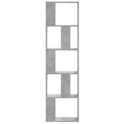 Walplus Bookcase 5-Tier Concrete Grey 45X23.5X162.5 Cm Engineered Wood - thumbnail 3