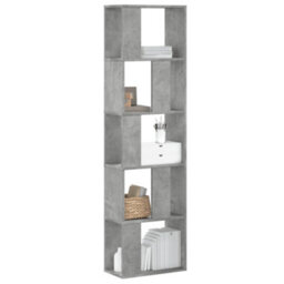 Walplus Bookcase 5-Tier Concrete Grey 45X23.5X162.5 Cm Engineered Wood - thumbnail 1