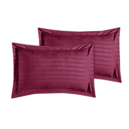 Casabella Satin Stripe Duvet Cover Sets King Burgundy Bedding With Satin Stripes, King Duvet Cover Sets & Pillowcases - thumbnail 6