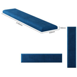 Aspire 45Cm X 210Cm Large Upholstered Headboard Wall Panel, Plush Velvet Navy - thumbnail 5
