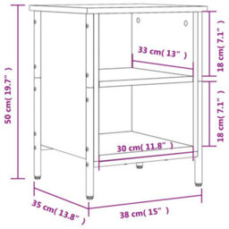 Vidaxl Shoe Cabinet Smoked Oak 38X35X50 Cm Engineered Wood - thumbnail 9